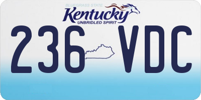 KY license plate 236VDC