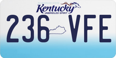 KY license plate 236VFE