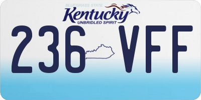 KY license plate 236VFF