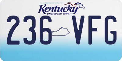 KY license plate 236VFG