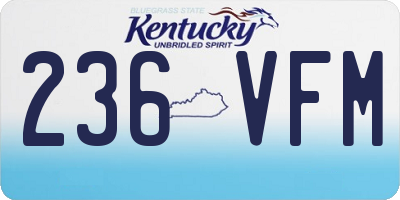 KY license plate 236VFM