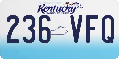 KY license plate 236VFQ