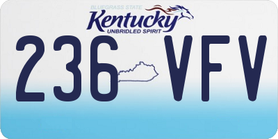KY license plate 236VFV