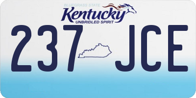 KY license plate 237JCE