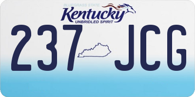 KY license plate 237JCG