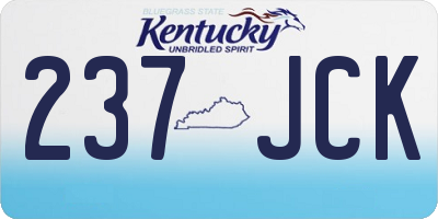 KY license plate 237JCK