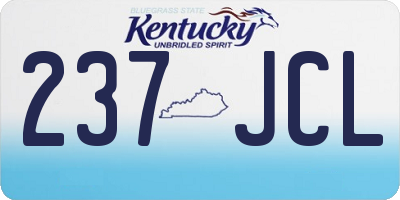 KY license plate 237JCL