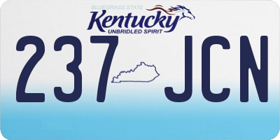 KY license plate 237JCN