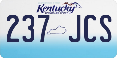 KY license plate 237JCS