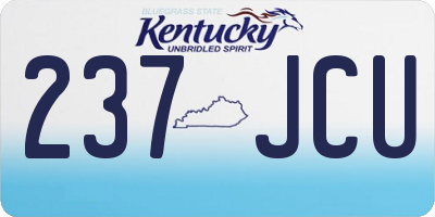 KY license plate 237JCU