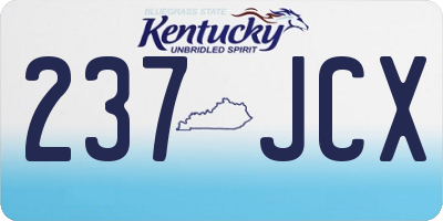 KY license plate 237JCX