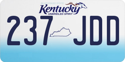 KY license plate 237JDD