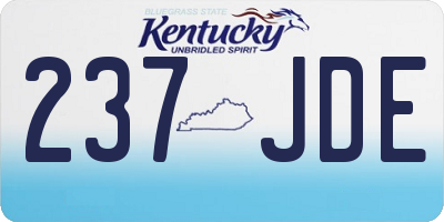 KY license plate 237JDE