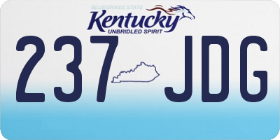 KY license plate 237JDG