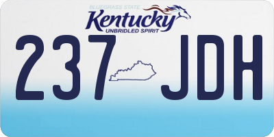 KY license plate 237JDH