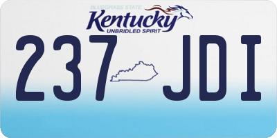 KY license plate 237JDI