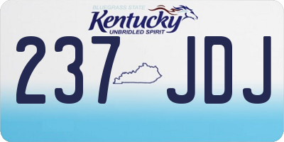 KY license plate 237JDJ