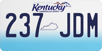 KY license plate 237JDM