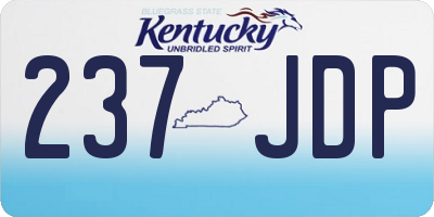 KY license plate 237JDP