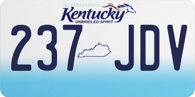 KY license plate 237JDV