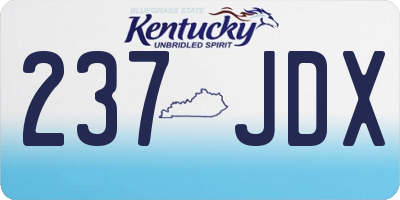 KY license plate 237JDX