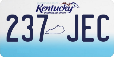 KY license plate 237JEC
