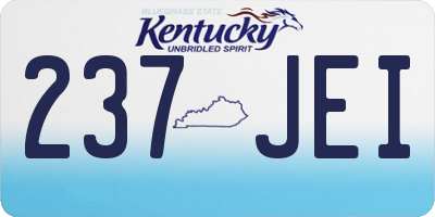 KY license plate 237JEI