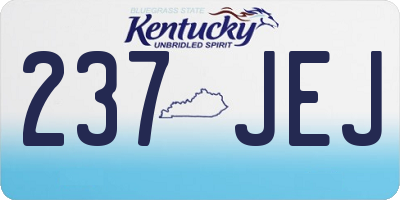 KY license plate 237JEJ