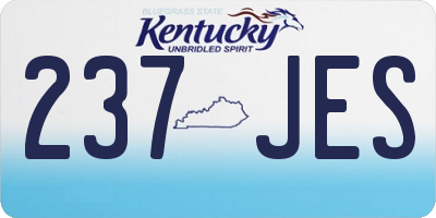 KY license plate 237JES