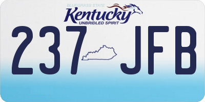 KY license plate 237JFB