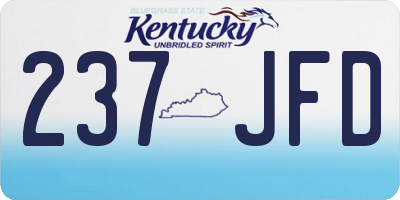 KY license plate 237JFD