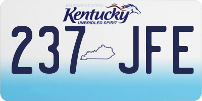 KY license plate 237JFE