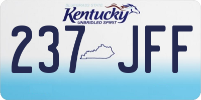 KY license plate 237JFF