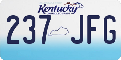 KY license plate 237JFG
