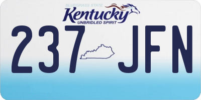 KY license plate 237JFN