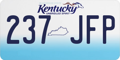 KY license plate 237JFP