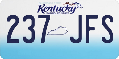 KY license plate 237JFS