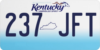 KY license plate 237JFT