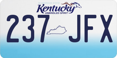 KY license plate 237JFX