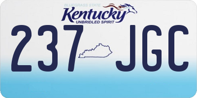 KY license plate 237JGC