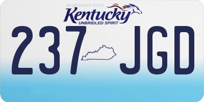 KY license plate 237JGD