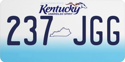 KY license plate 237JGG