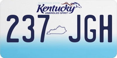 KY license plate 237JGH