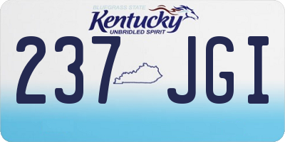 KY license plate 237JGI