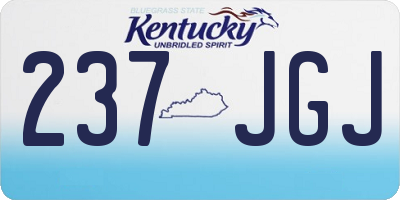 KY license plate 237JGJ