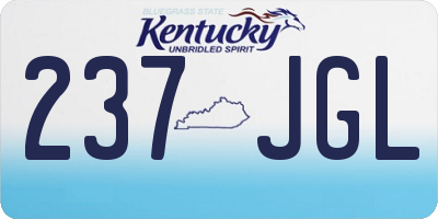 KY license plate 237JGL