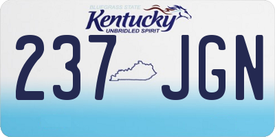 KY license plate 237JGN