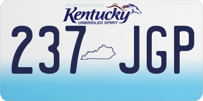 KY license plate 237JGP
