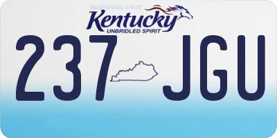 KY license plate 237JGU