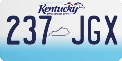 KY license plate 237JGX